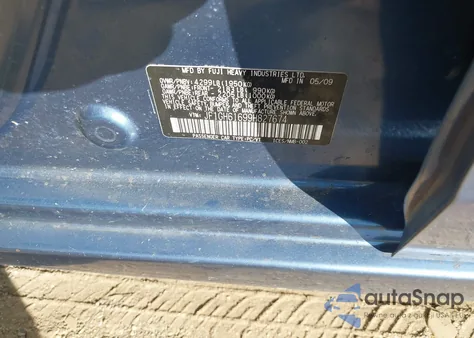 2009 Subaru Impreza 2.5I from USA, damaged, VIN JF1GH61699H827674